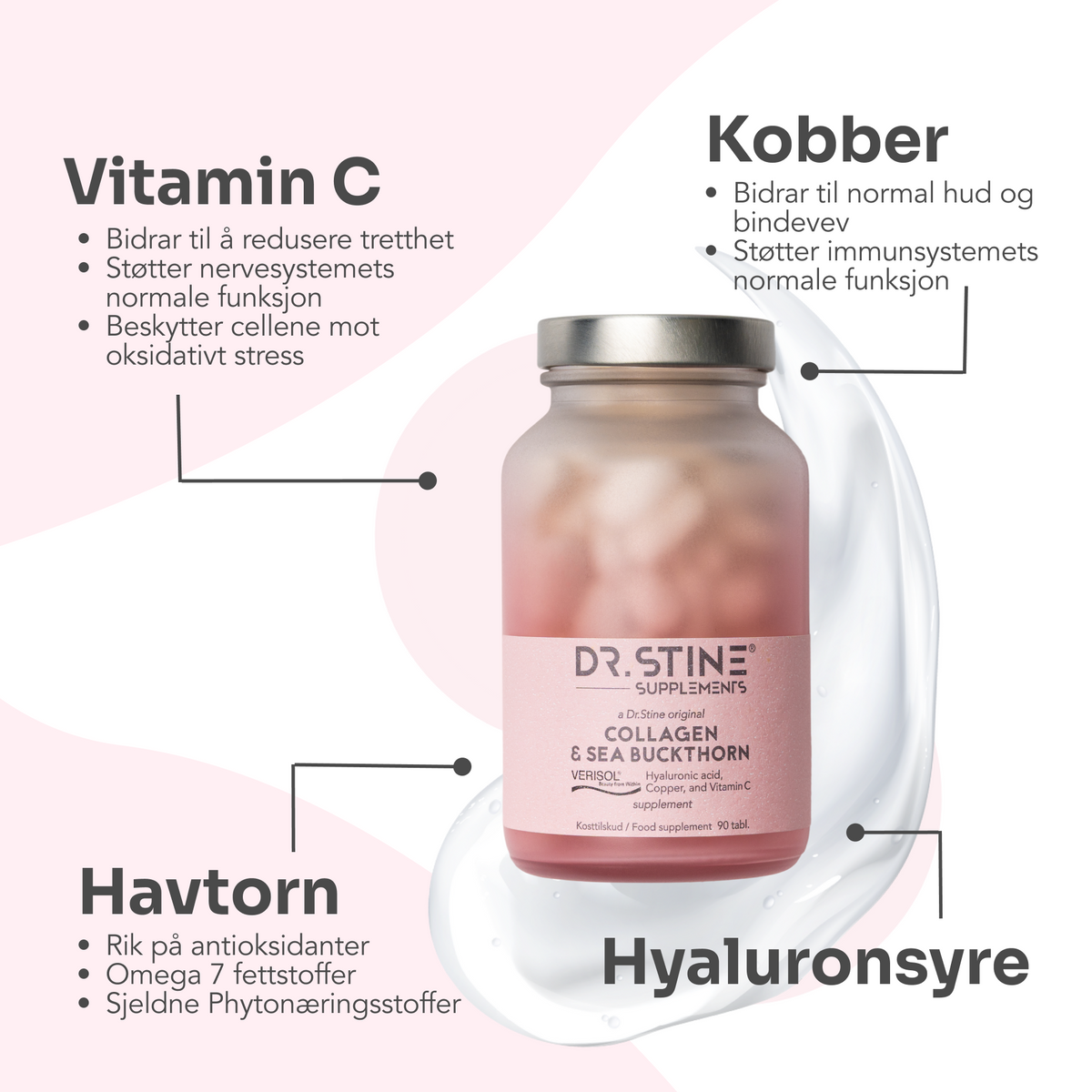 Dr.Stine COLLAGEN with Sea Buckthorn kosttilskudd